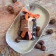 ballotin pour offrir de noisettes enrobées de chocolat